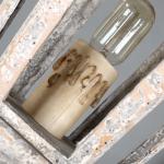 Small Wood lantern hanging chandelier light fixtures (WH-CI-63)