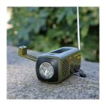 550mAh Solar Powered Flashlight USB Charging Hand Crank Flashlight Outdoor