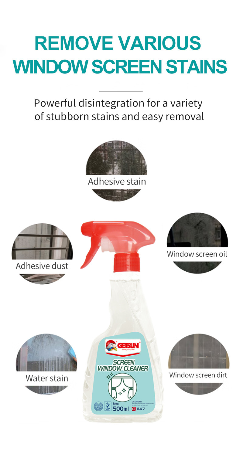 500ml Commercial Household Cleaner Spray Degreaser For Screen Window