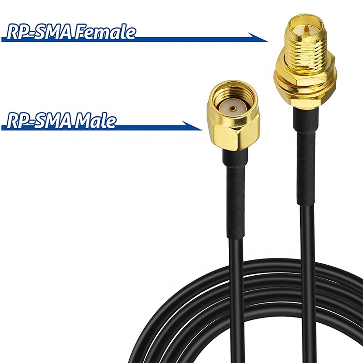 RG174 Coaxial RP SMA Male to RP SMA Female Antenna Extension Cable for Wifi Router Security Camera