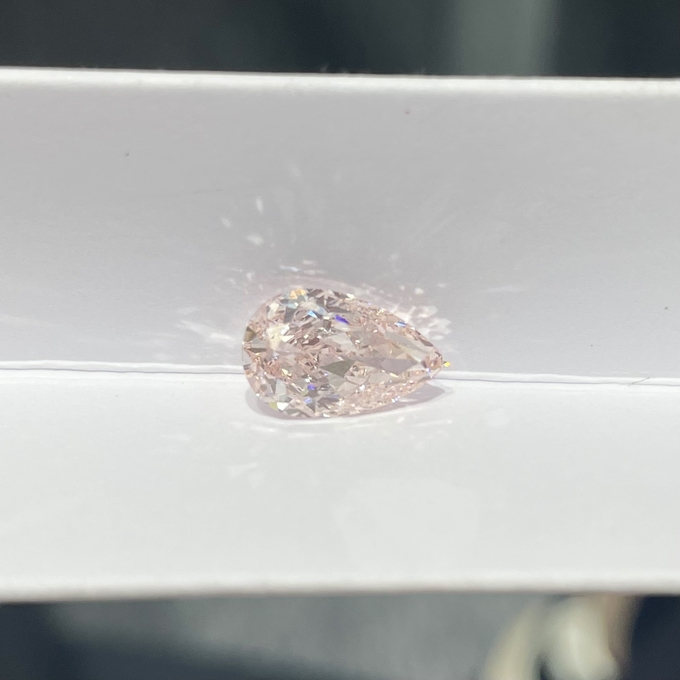 1.64CT pear-shaped laboratory pink cultivation bright variant decorative drill pink oval cultivation diamond 4