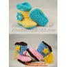 Buy cheap Slippers Baby crochet shoes crochet Cotton Crochet monkey Slippers Houseshoes pink green from wholesalers