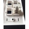 Buy cheap 120 Type Network Cable Faceplate 115 * 70 4 Ports Flush Mounted Plate OEM from wholesalers