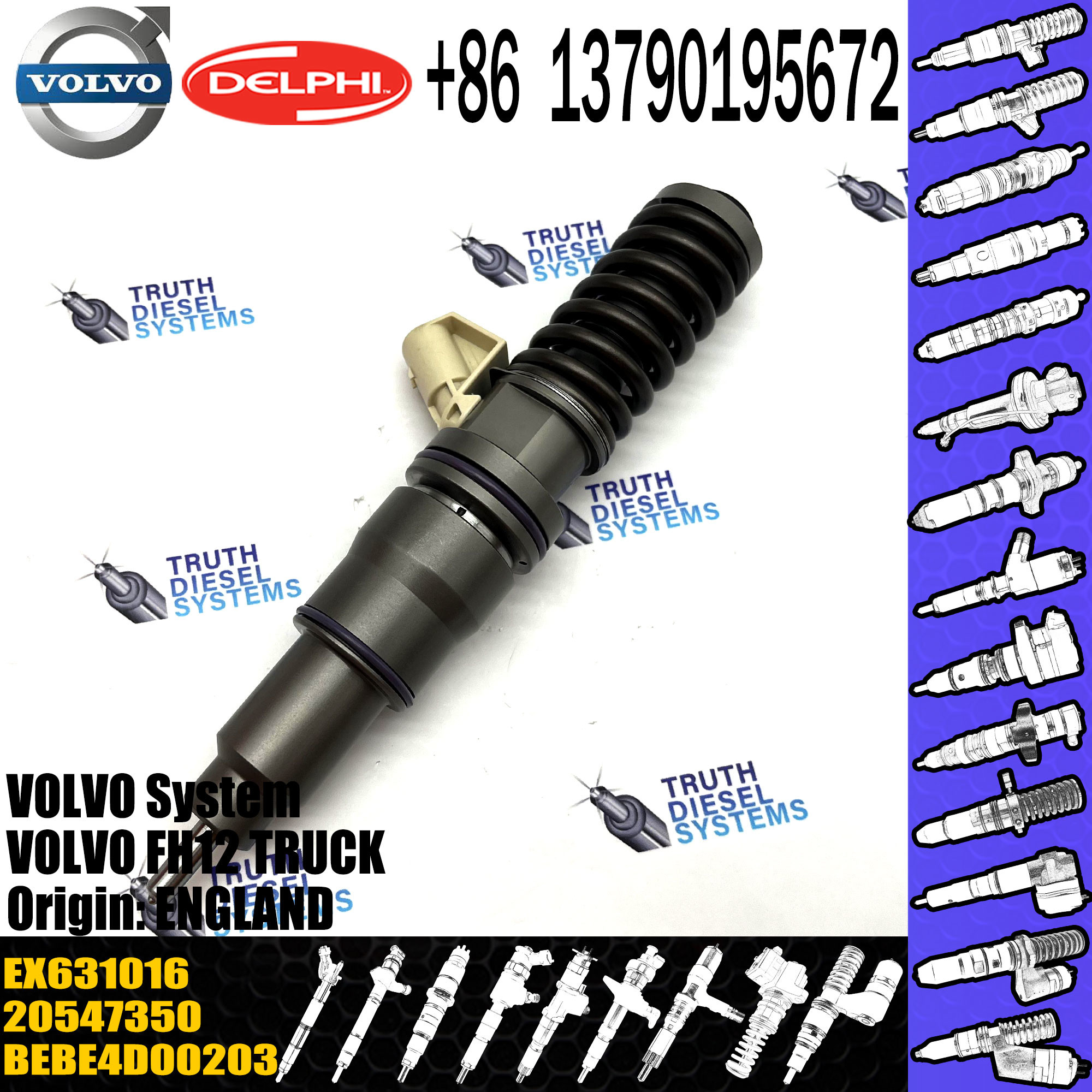 Common Rail Injector 85000416 EX631016 BEBE4D00203 20547350