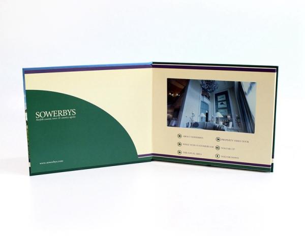 Buy cheap Business Gift Video In Print Brochure 7 Inch Video Book Custom Printing Hardcover from wholesalers