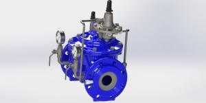 China Blue Stainless Steel Flow Control Valve Water Constant Flow Rate Control Available on sale