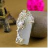 Buy cheap 925 Sterling Silver Sculptured Flower Bird Natural Jade Pendant Necklace (DZ011049) from wholesalers