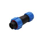 Nylon66 Female IP68 Sp13 Waterproof Cable Connector 9 Pin PPS Insert