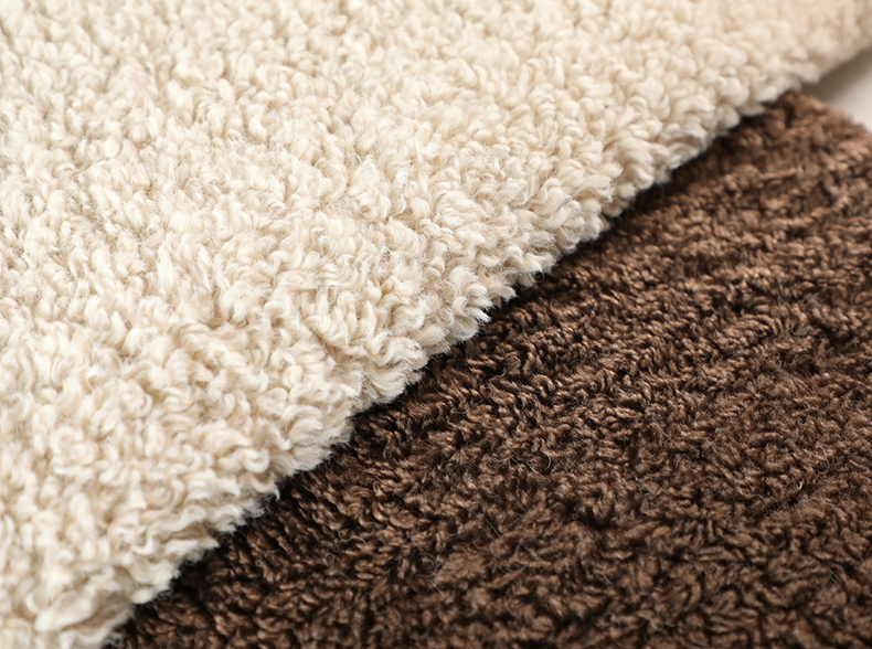 Solid Color Faux Sherpa Fleece Fabric Teddy Bear 300gsm Outdoor Coat Warm