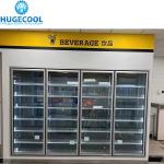 Heating Glass Door U Type Walk in Cooler Merchandiser Freezer for Supermarket
