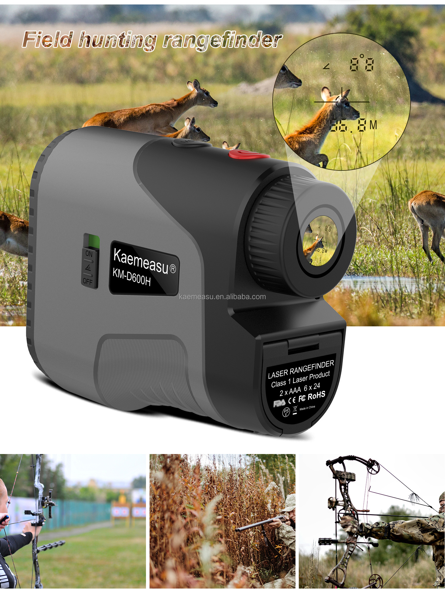 golf laser rangefinder outdoor sports hunting rangefinder handheld laser distance meter telescope