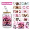 Buy cheap 16oz Valentine'S Day UV DTF Cup Wraps Waterproof 3D Transfer Stickers Cup Tumblers Made PVC Material Transfer Printing from wholesalers
