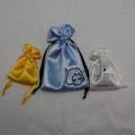 8 * 10cm Shoe Blue / Yellow Clutch Bag , Wedding Jewelry Satin Cosmetic Bag