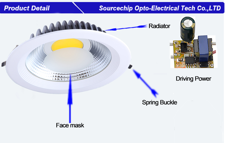 COB 30w led down light / quality LED downlight company