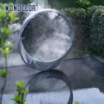 Outdoor Stainless Steel Garden Art Large Forged Metal Geometric Circular