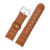 Buy cheap Flexible 24mm Genuine Leather Watch Strap Bands Stainless Steel Buckle from wholesalers