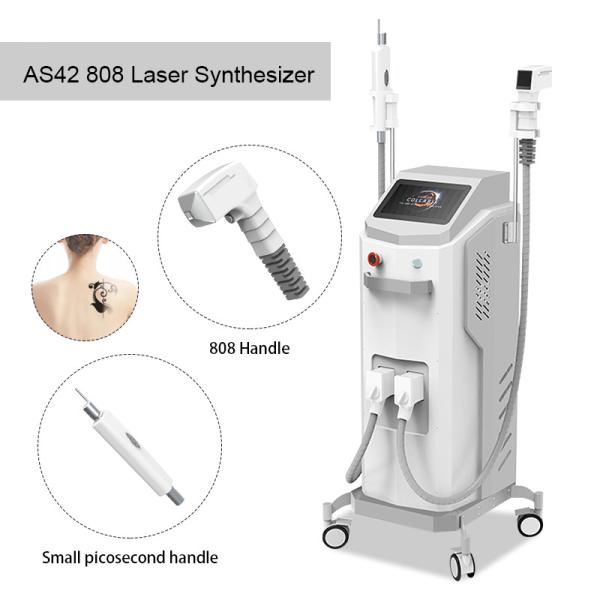 Buy cheap 2 In 1 755 808 1064 3 Wavelength Diode Hair Removal And Picosecond Laser Picolaser Tattoo Machine from wholesalers