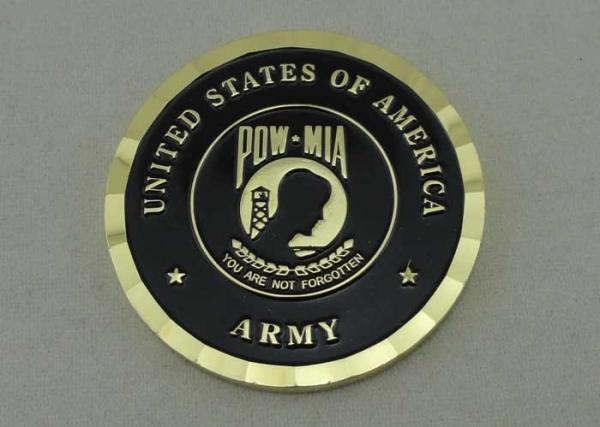 Buy cheap Gold 2.0 Inch Personalized Coins , Brass POW MIA Coin You Are Not Forgotten from wholesalers