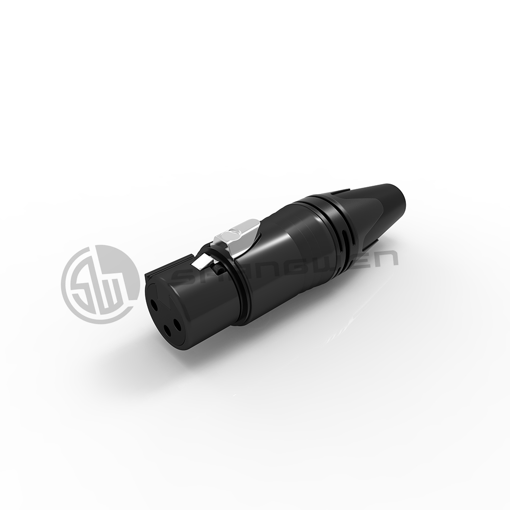 3 Pin XLR Connector Custom Audio Female Connector Plug Professional