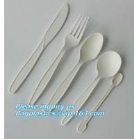 Buy cheap cornstarch biodegradable PLA eco plastic cutlery sets,Plastic spoon fork product