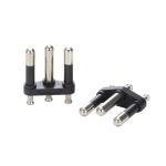Semi Insulated VDE Plug Insert NBR 4.8MM 10A 20A 3 Pin 3 Pole 3 Prong