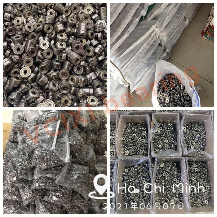 Iron Sealed Single Row Deep Groove Ball Bearing 608ZZ 8x22x7mm