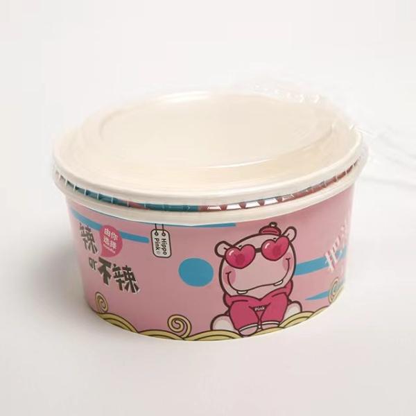 Buy cheap Heatable 32oz Take Away Bowls With Lids , Waterproof Kraft Salad Bowl 1000ml from wholesalers
