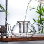 Stovetop Safe Glass Loose Leaf Teapot , 600m /, 800ml Glass Infusion Teapot