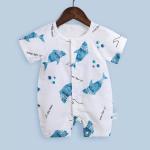 Woven Lace Up Organic Children'S Pajamas , White Baby Romper Original Design