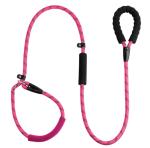 Red Nylon Training Dog Leash With Soft Comfortable Padded Handle 100 Ft Dog