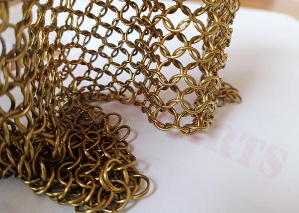 Buy cheap 7mm Stainless Steel Ring Mesh Curtain Antique Bronze For Architecture from wholesalers
