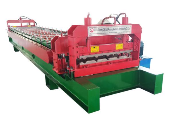 PPGI / GI Roof Panel Roll Forming Machine , A / C Motor Metal Sheet Forming