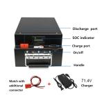Rechargeable 60V 40Ah Lithium Battery Pack For Motorcycle Rickshaw Tuk Tuk Green