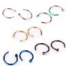Buy cheap Fake Clip On 6 10 mm Surgical Steel Open Nose Ring Thin Small Hoop Nose Piercing Studs Ring For Women Girls from wholesalers