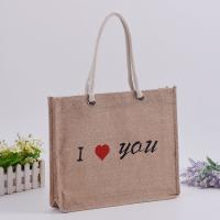 Buy cheap Washable Personalized Jute Beach Bags / Mini Jute Gift Bags With Handles product