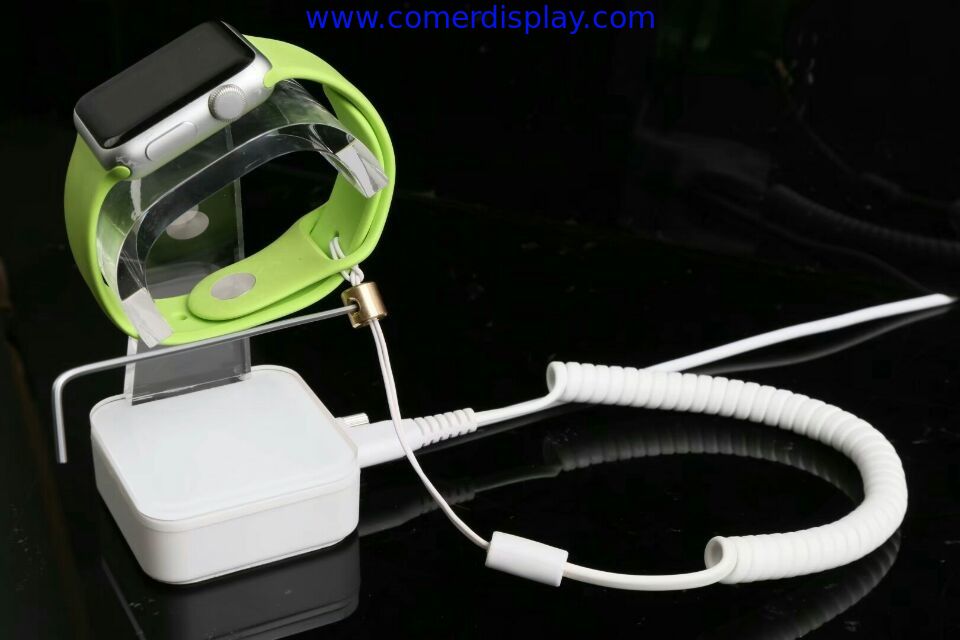 COMER smart watch Merchandise retail open acrylic display security with alarm
