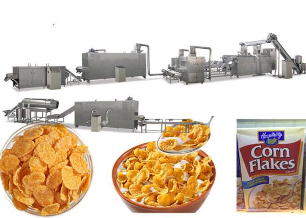 Buy cheap ISO9001 Puffed Snack Food Corn Flakes Production Line from wholesalers