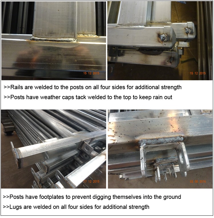 Hot - Dip Galvanized Horse / Sheep / Cattle Yard Panels Gate 1800mm*2100mm