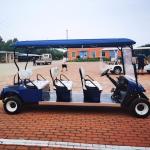 Blue 6 Seater 40 Mph Electric Golf Cart 60V 70km-90km Custom
