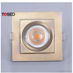 Red Brass Square Recessed Ceiling Light For Corrido RoHS Certified