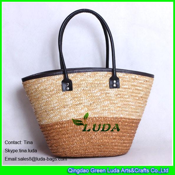 Buy cheap LUDA designer leather handbags nice wheat straw oversized handbags from wholesalers