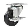 Buy cheap 3" rigid industry rubber caster, 3" rubber caster,black rubber casters, small castors, fixed rubber caster from wholesalers