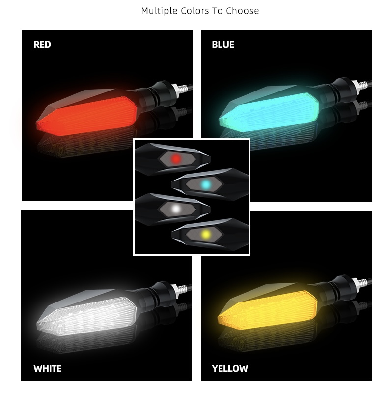 Universal Waterproof Motorcycle Led Turn Signal Light with Bright Light Color Options