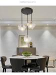 Modern Led Pendant Lamp Living Dining Room Bedroom Decoration Glass Stone