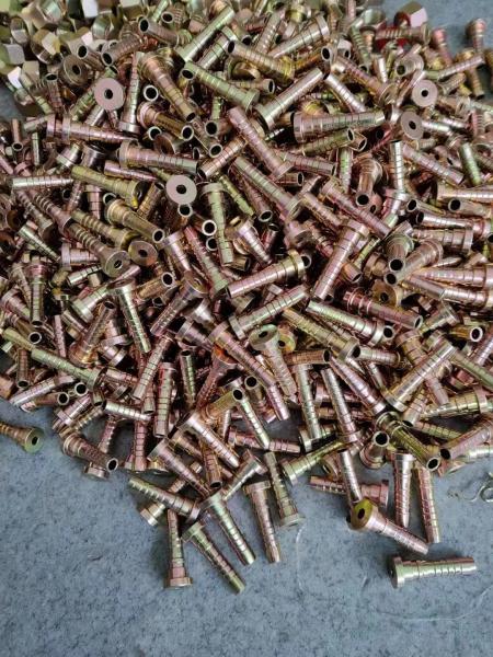 Buy cheap Copper plating Raw Material Forklift Reusable Hydraulic Hose Fittings Female Male Hydraulic Hose Ferrule Fittings from wholesalers