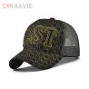 Buy cheap OEM 6 Panels Black Trucker Mesh Cap Custom 3D Embroidery Logo from wholesalers