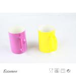 Shiny Color Bone China Mugs , Modern Style 13oz Porcelain China Tea Cups
