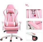 Customize Pink LED RGB Computer PC Game Chair Gaming PU Leather Silla Gamer with
