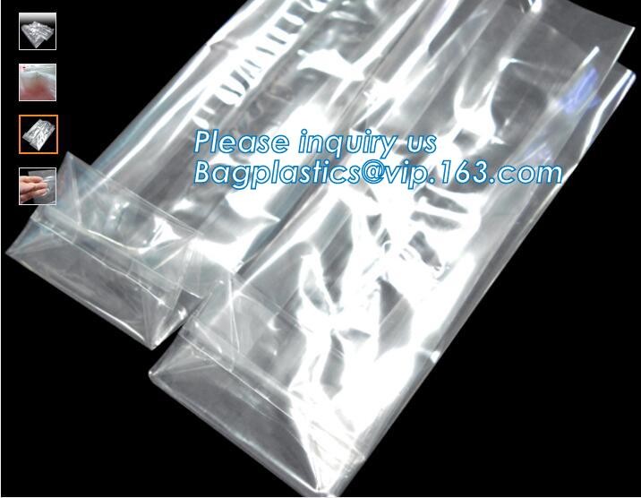 Factory wholesale side gusset clear polybag plastic square flat bottom bopp bag side gusset cello bag bagease bagplastic