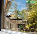 Adjustable Size Acrylic Bird Feeder Large View Clear Pet Feeder Convenient